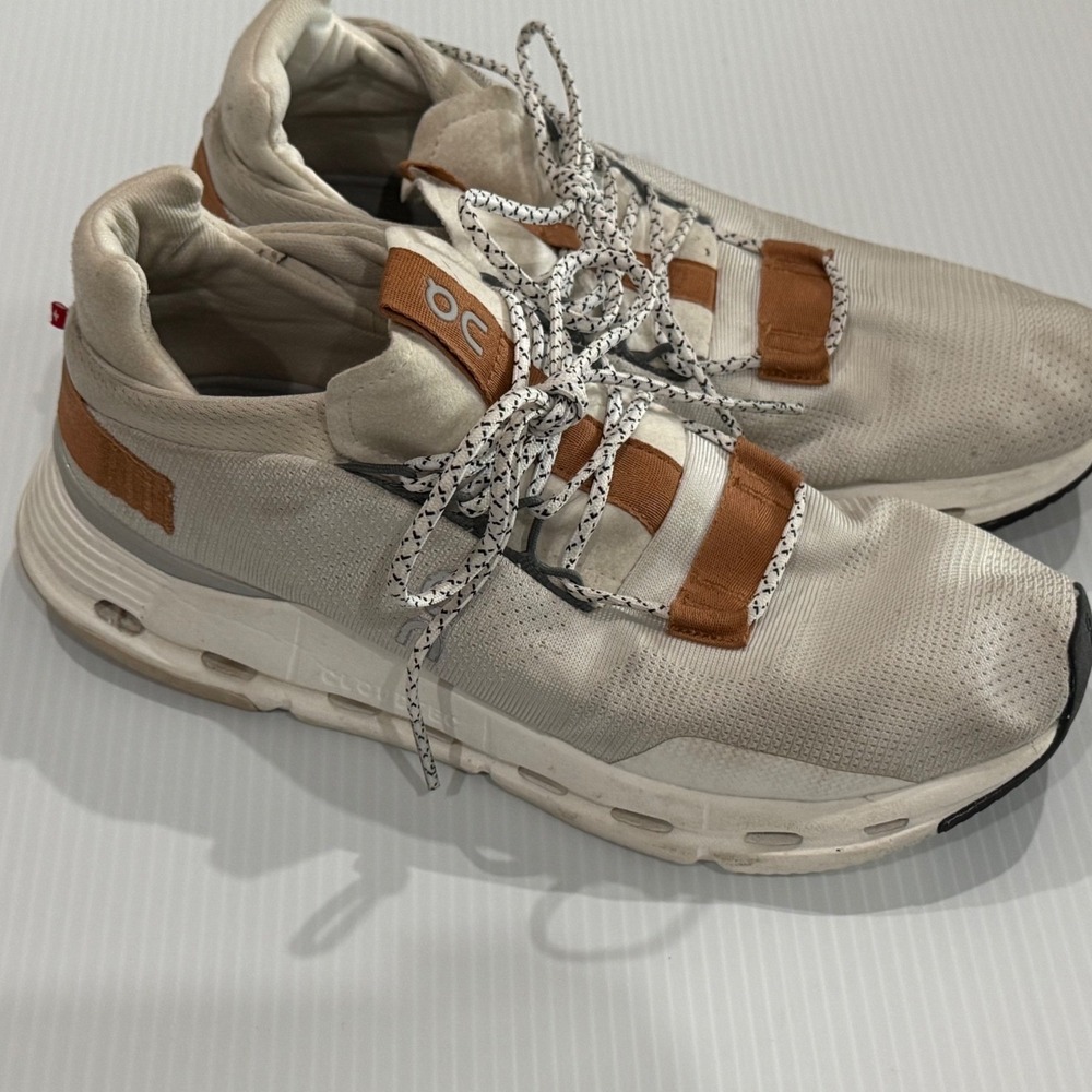 On Running Cloudnova White Copper Sneakers 26.99173 Mens 8.5 Womens 10